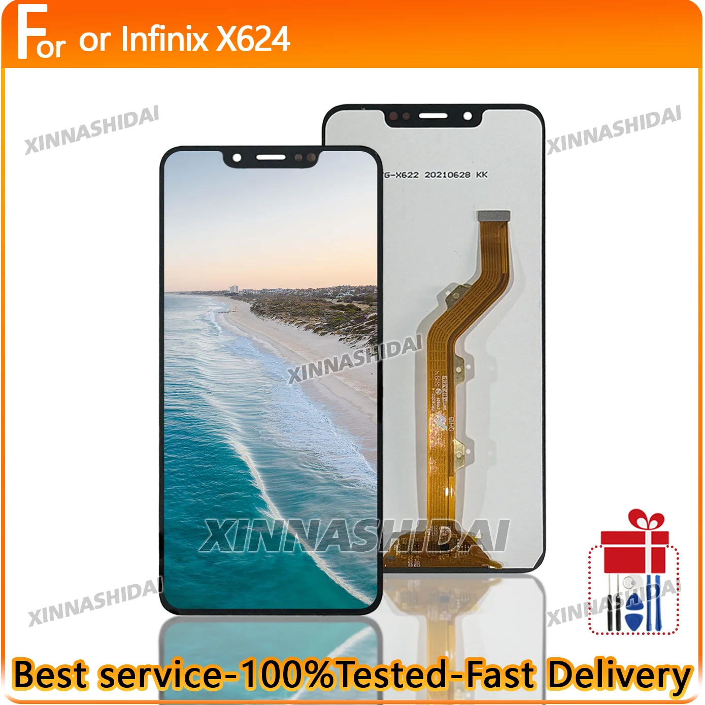 Super Quality NEW LCD  For Infinix X624 LCD Display Touch Screen Digitizer Assembly Replacement Parts 100% Tested