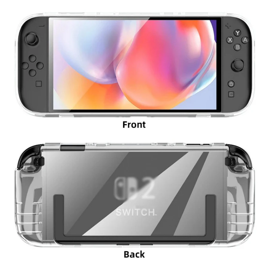 حافظة شفافة من البولي يوريثان الحراري لـ NS Switch 2 حافظة ناعمة وواضحة لملحقات الألعاب NS Switch 2 2025 غلاف مضاد للصدمات ومضاد للسقوط