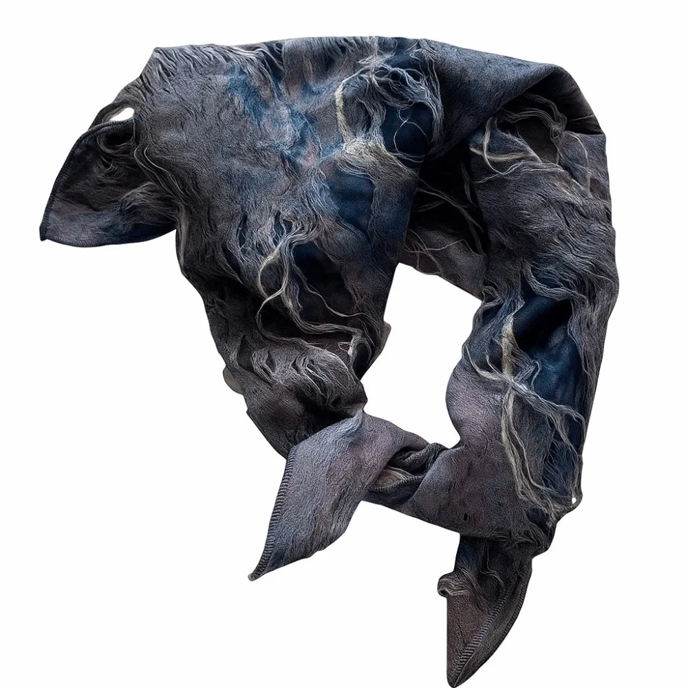 Bufanda para el pelo estilo Wasteland Y2K, banda para el pelo suave de Hip Hop, diadema con tinte anudado, Top de tubo rasgado desgastado Vintage para uso diario