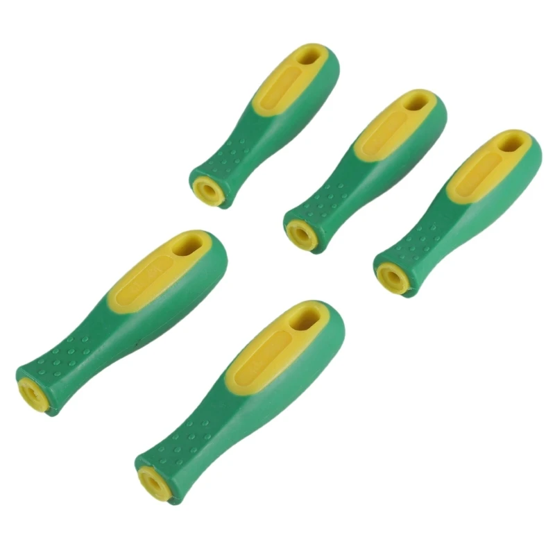 5Pieces File Handle For Woodwork And Metalwork Tool, Comfortable Grip, Improved Tool Handling, Flat And Semi Round Files