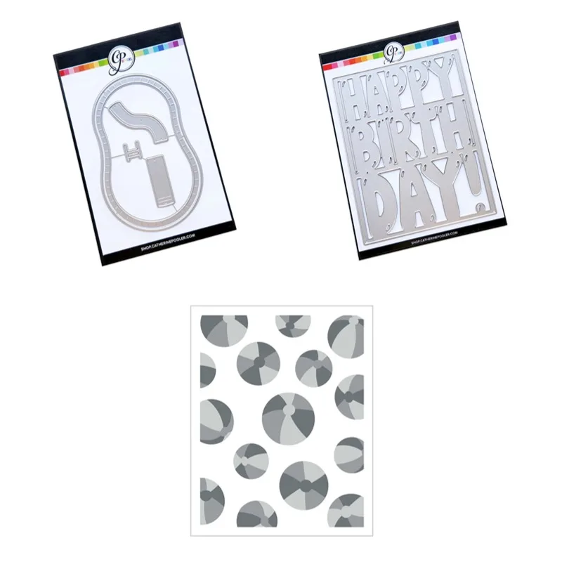 Having a Ball Layered Balloon Letter Birthday Take a Dip Shaker Metal Cutting Dies Silicone Stamp Scrapbooking Stencil Photo DIY