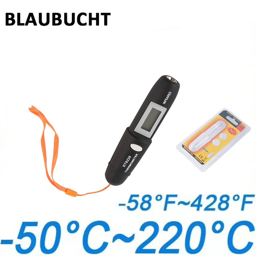 DT8220 Non-contact Digital Infrared Thermometer -50~220 ℃ Laser Temperature Meter Imager Hygrometer Digital Display IR Termomete