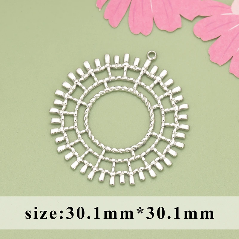 assoonas MD13, Schmuckzubehör, 316L-Edelstahl, nickelfrei, Zirkonia, Anhänger, Schmuckherstellung, DIY-Anhänger, 2 Stück/Set. – Detail 2