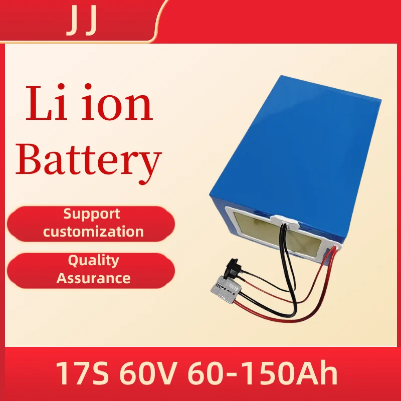 

JJ Li-ion 17S 60V 60Ah 80Ah 100Ah 150Ah Battery Pack with Bluetooth BMS for 1000W 3000W 5000W 6000W Skateboard Two Wheeler AGV