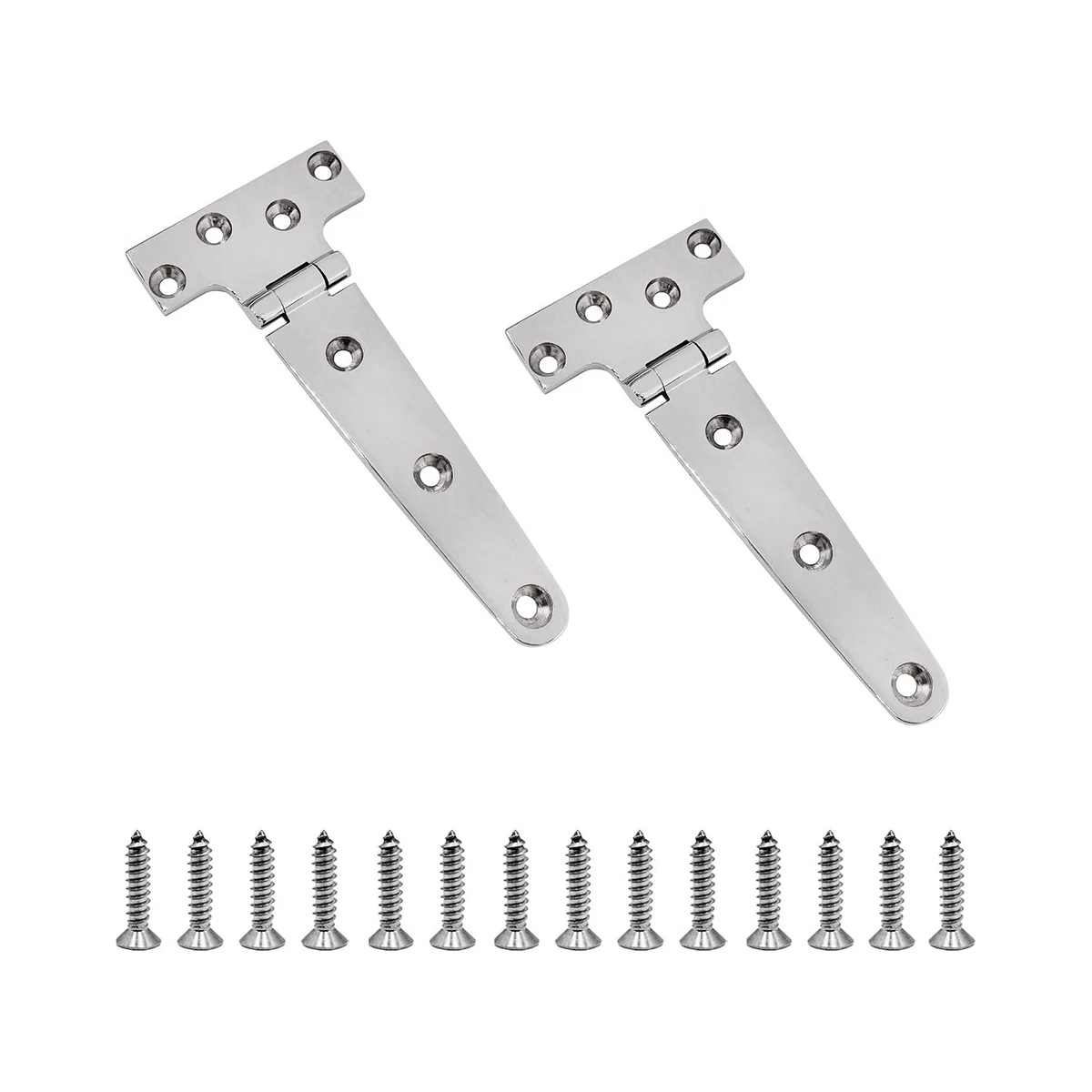 2 Pieces Heavy Duty T Hinge 6Inch x 3Inch Casting Hinge 316 Stainless Steel for Boat& AUTO