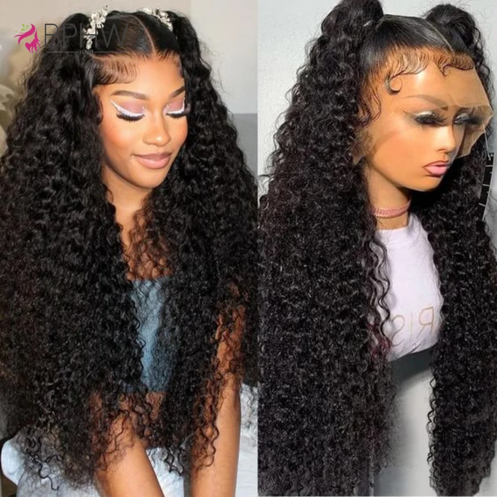 

Kinky Curly 4x4 Lace Closure Wig Human Hair Wigs For Black Women Brazilian Remy Pre Plucked Wigs 13x4 Lace Front Wig 30Inch