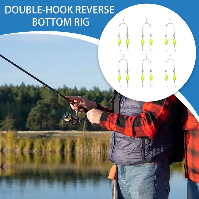 

Catfish Rigs For Bank Fishing 6 Pieces Saltwater Flounder Rigs Fish Accessories Tackle For Crappie Jigging Trolling Saltwater