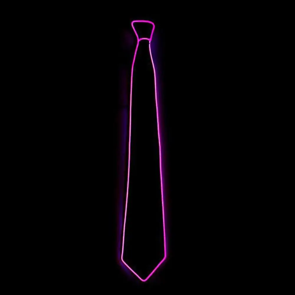 Classic Casual DJ Bar Club Wedding Gift EL Wire Neon Suits Business For Women Glowing Tie Neck Ties Luminous Tie LED Tie