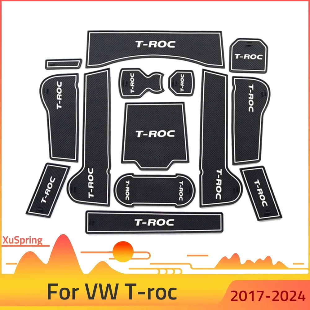 Autotür Nut Matte Slot Gap Kissen Pad Abdeckung Aufkleber Styling für VW T-roc Troc 2017-2024