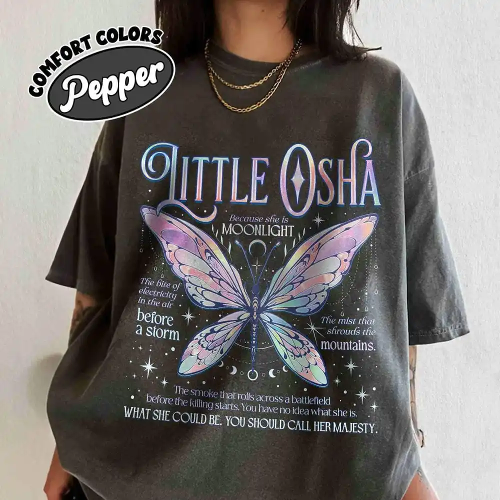 

Vintage Little Osha Butterfly Comfort Shirt For Women Quicksilver Callie Hart Unisex Tee Cotton Y2K Top Daily Trendy Streetwear
