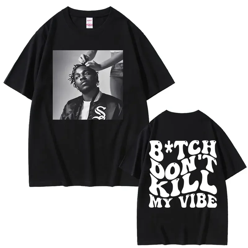 ラッパー-男性と女性のための綿のTシャツ,フラッパー,ケンドリック
