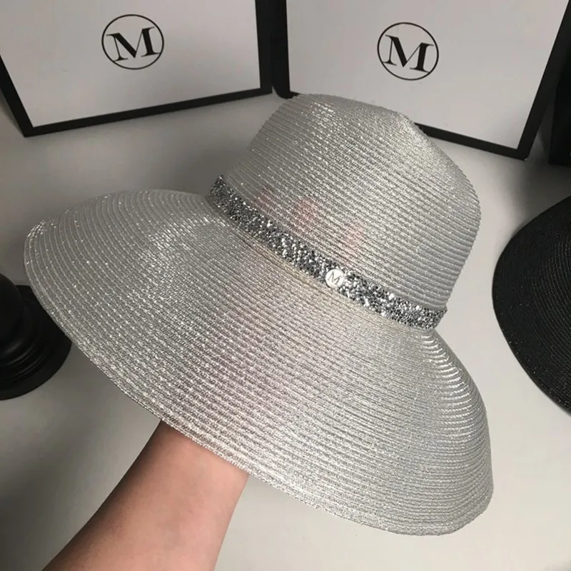 Bucket Hat Summer Hats for Women Fishing Hat Woolen Rhinestone Solid Color Basin Hat Leisure Outdoor Beach Sun Hat