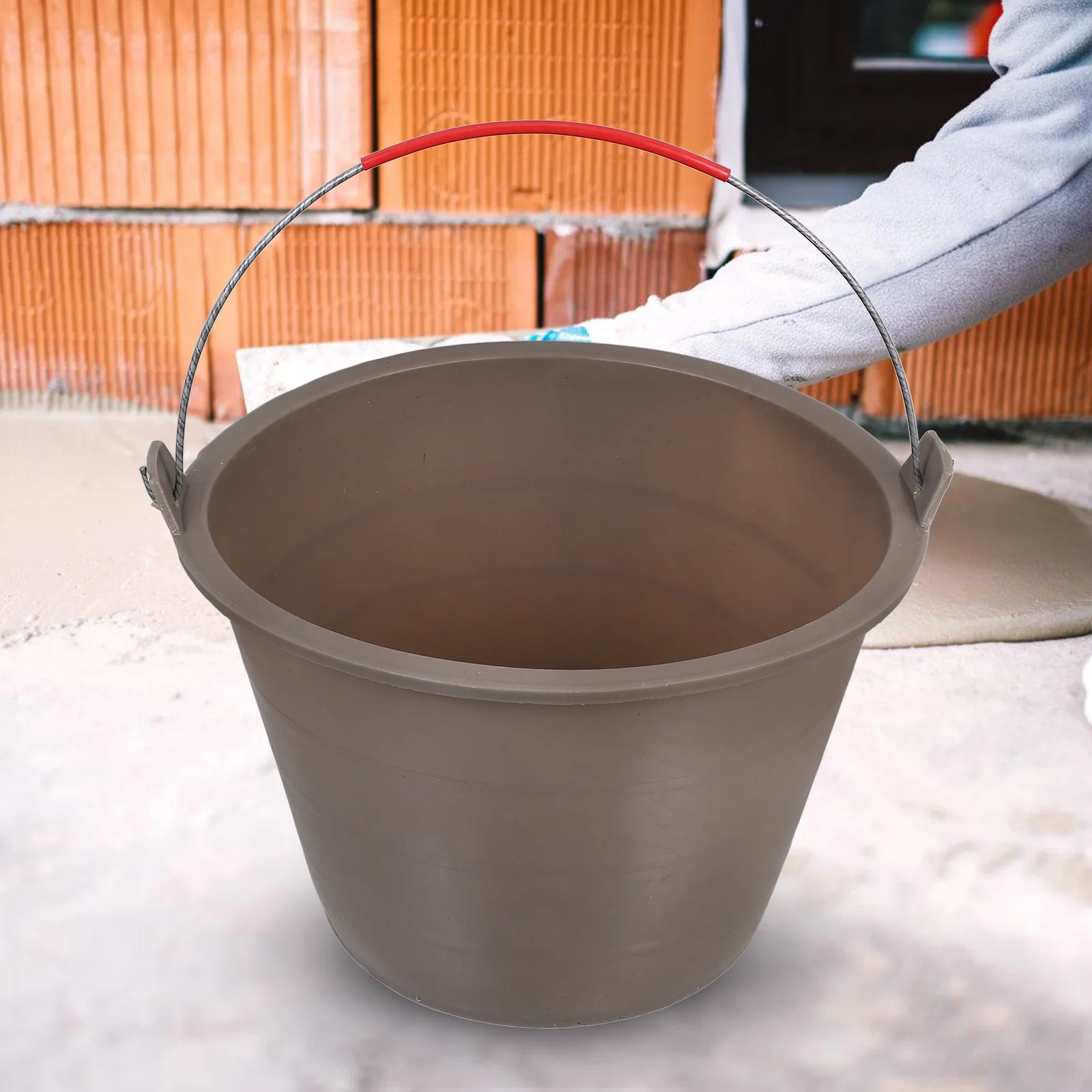 

Thickened Plastic 666 Gray Collapsible H Portable Cement S Concrete Storage Construction Plastic Empty Bucket