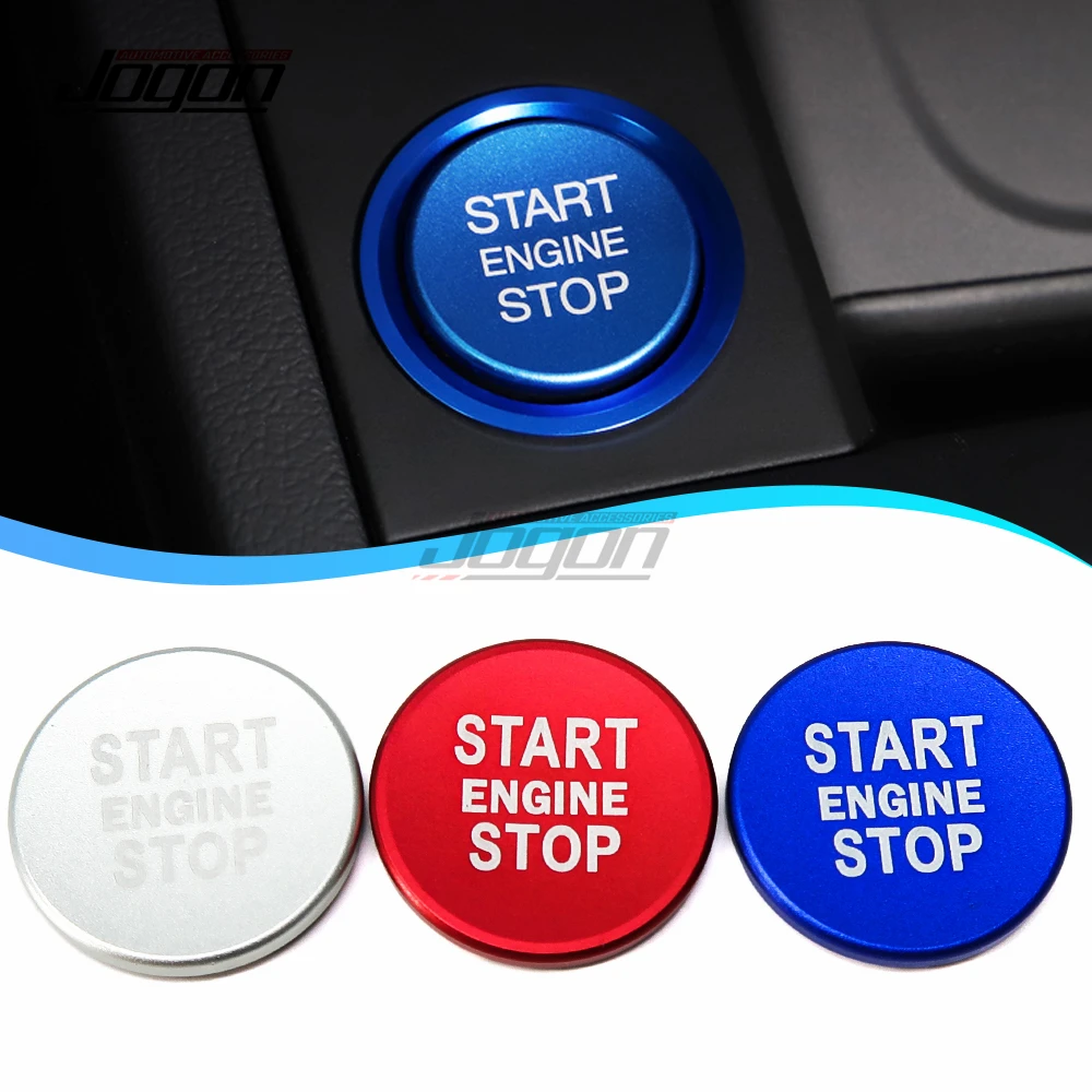 Car Interior Engine Start Stop Push Button Switch Ring Cover Trim Start Stop Button Switch Sequins Sticker  For KIA K3 2015-2021