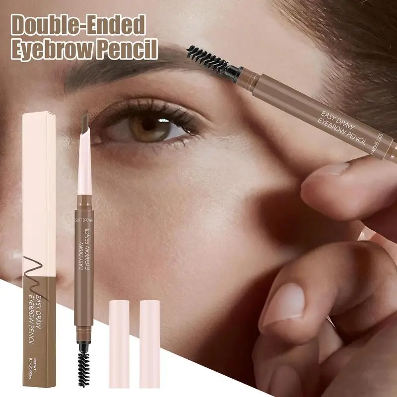Wenkbrauwpotlood Langdurige Waterdichte Wenkbrauwen Potlood Double-Ended Microblading Wenkbrauw Pen Langdurige Natuurlijke Wenkbrauw Make-Up