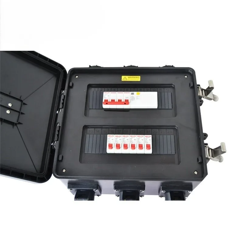 Hot sales  PC /ABS material durable distribution box 16a 32a input and output