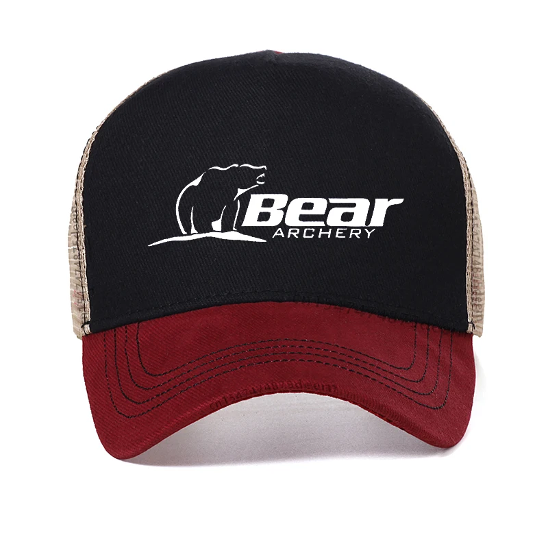

Bear Archery Baseball Cap men outdoors hunting sunhat fashion Summer Mesh Breathable Trucker Caps man fishing Luya hats