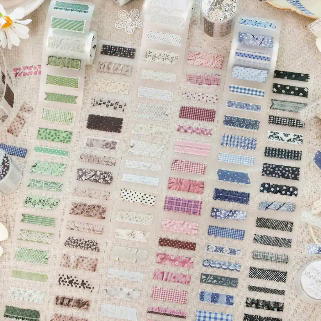 50mm*2m PET Decorative Adhesive Tapes Stickers  for Journaling DIY Scrapbook Supplies Handmade Craft Plan Stickers