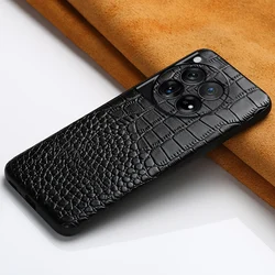 Genuine Cowhide Leather Phone Case for Oneplus 13 12 One Plus Shockproof Luxury 360 Full Protection Back Cover Protector Shell