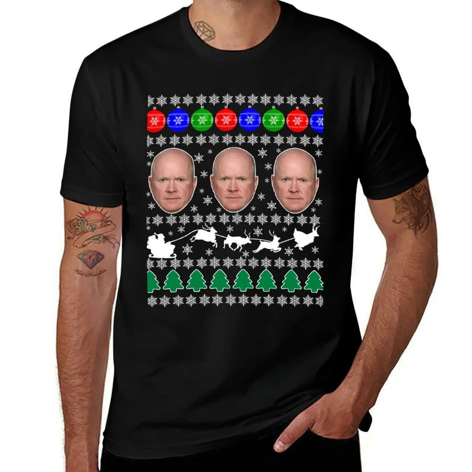 Phil Mitchell Steve McFadden Eastenders Ian Beale Ugly Christmas Sweater Xmas Party Jumper Gift Idea T-Shirt