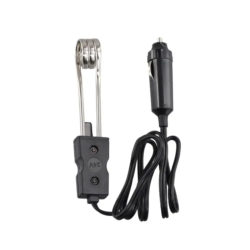 

Portable 24V Electric Car Boiled Immersion Water Heater Traveling Camping Picnic New