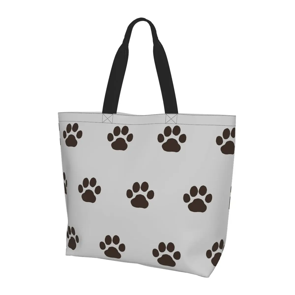 

Dog Or Cat Paw Print(s) Shopping Tote Bag Canvas Large Capacity Shoulder Bags Shopper Grocery Handbag for Women