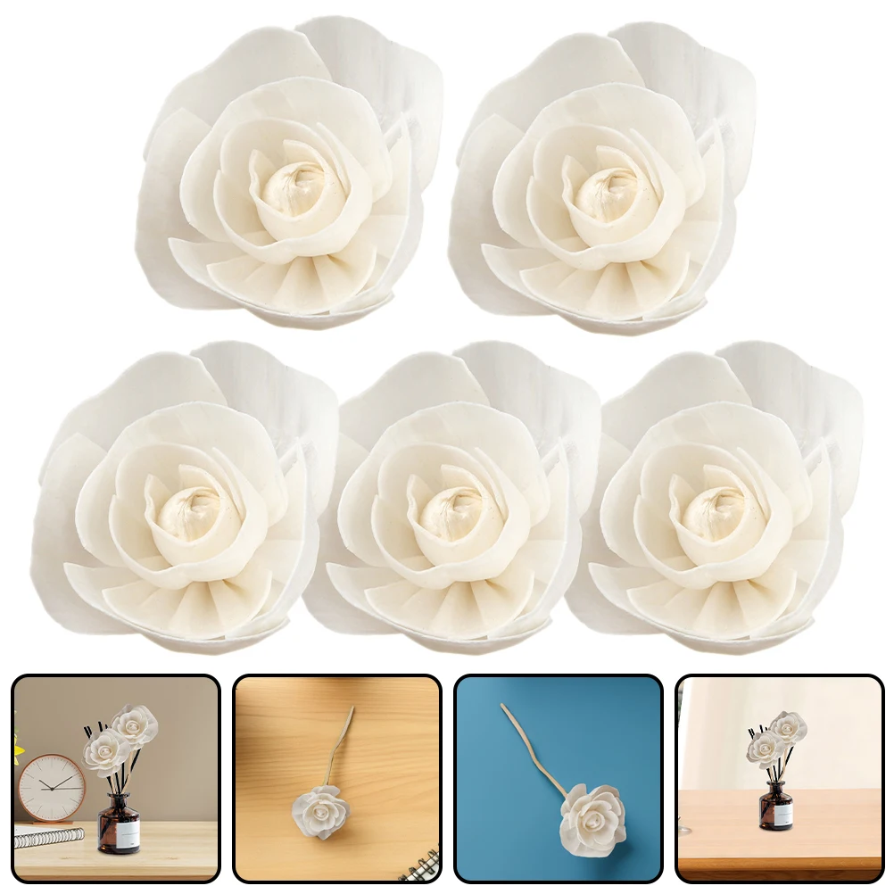 5PCS Simulated Flowers Fragrance Diffusers Home Decor Sticks Essential Oil Aromatherapy Expander Dry Flower Accessories