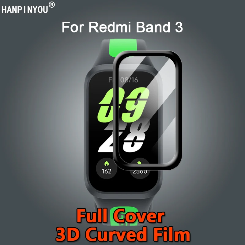 

Для Redmi Smart Band 3, браслет, ультра прозрачное полное покрытие, 3D изогнутое покрытие, мягкая пленка из ПММА, защитная пленка для экрана - не закаленное стекло