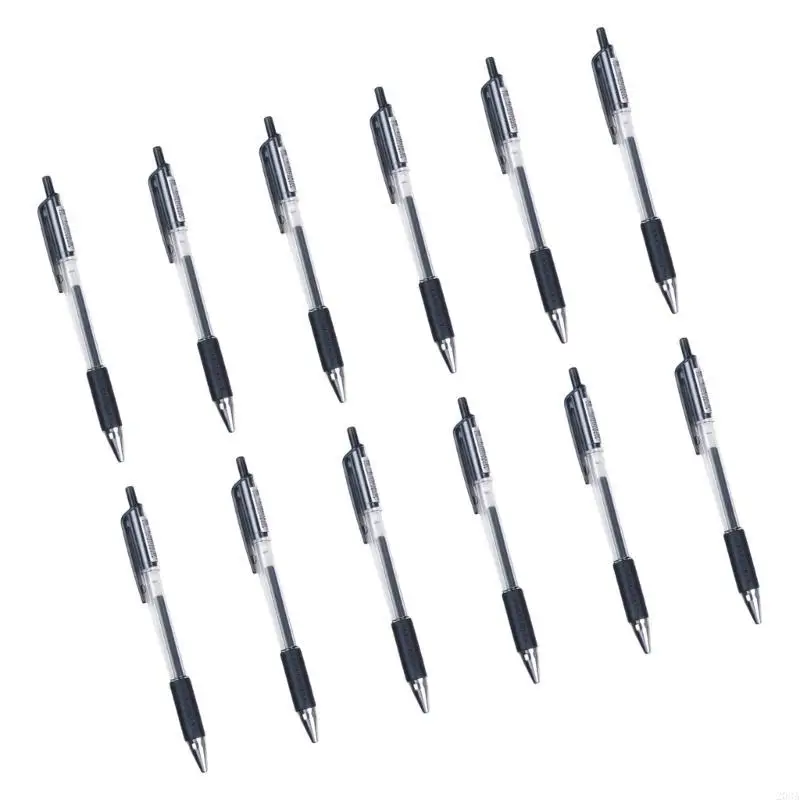 12 máy tính trung tính bút có thể thu hồi được Bút Bút Bút Bấm Bút 0,5mm viết nhật ký Bút Gel Pen School Office