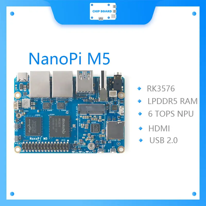 NanoPi M5 – A Rockchip RK3576 SBC with HDMI, dual GbE, M.2 NVMe and SDIO WiFi sockets, UFS 2.0 storage support