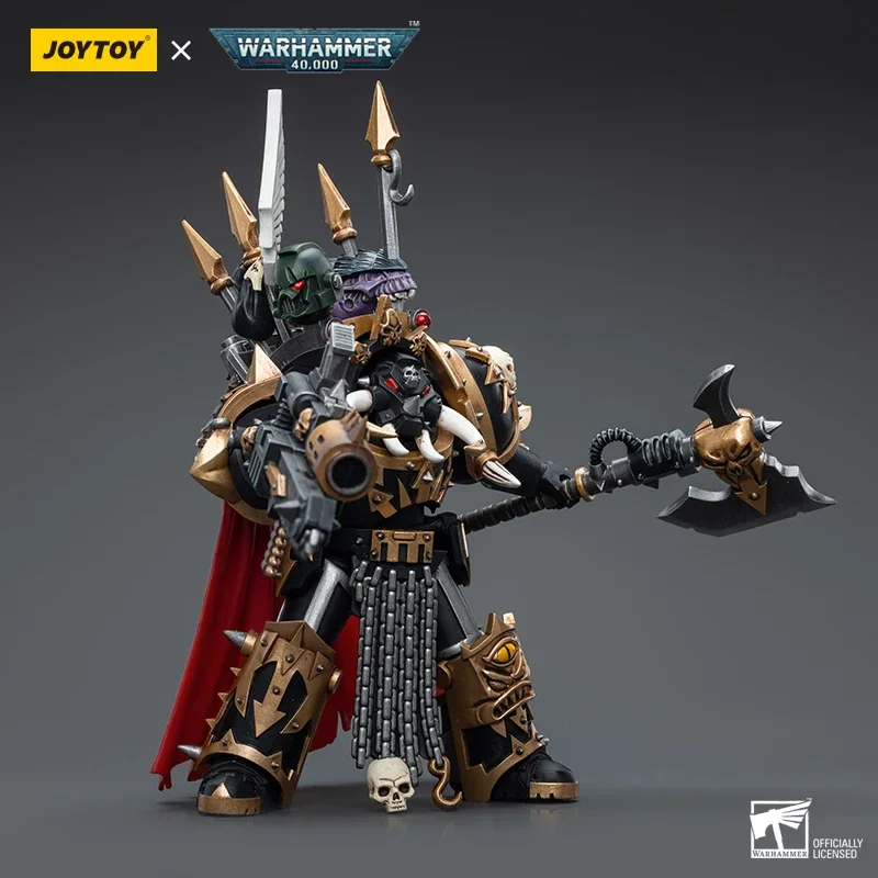 JOYTOY 1/18 Actiefiguren Warhammer 40K Chaos Space Marines Black Legion Chaos Lord in Terminator Armor Anime Model Collectie