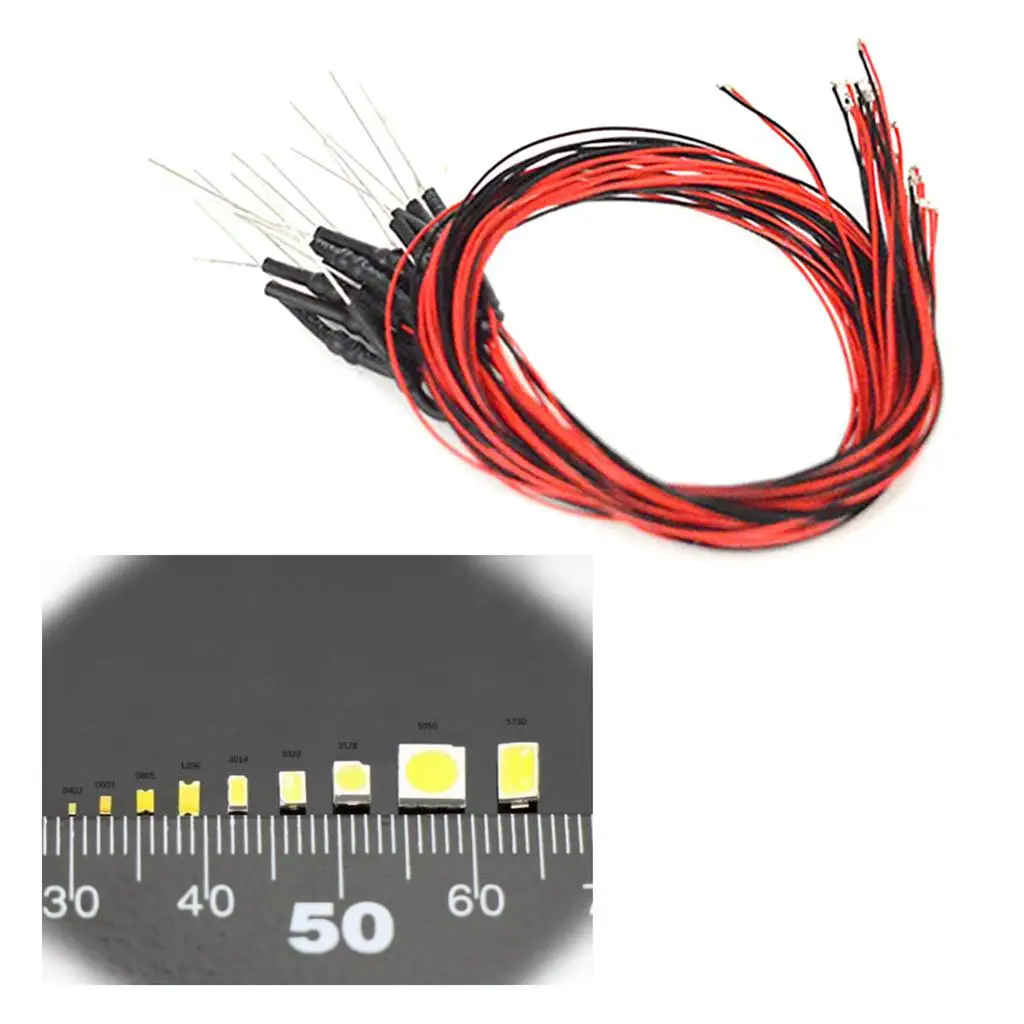 20pcs Led Lamp Wire Models for Miniature Dollhouse Garden Street Train Micro