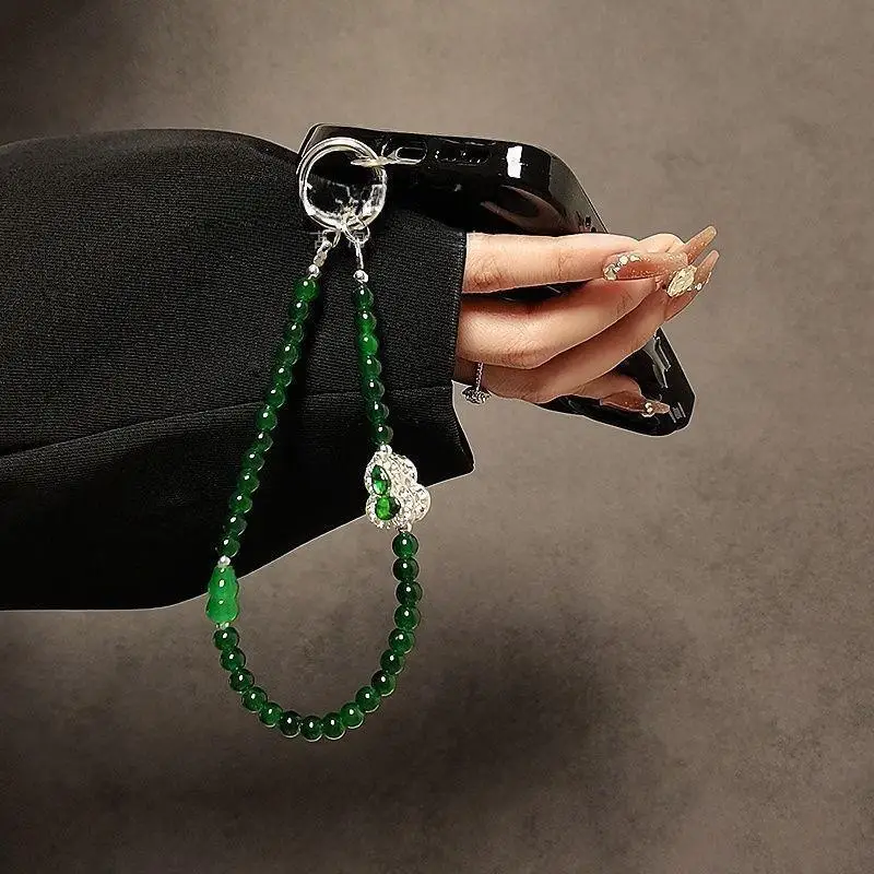 Handykette mit glänzendem Strass-Kürbis-Anhänger, universelles Lanyard für alle Handymodelle, zur täglichen Dekoration und alltäglichen Nutzung. – Detail 4