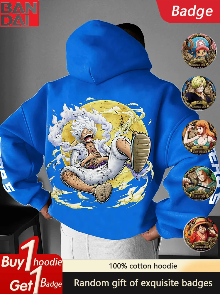 

ONE PIECE Animation Hoodie Pure Cotton Casual Trend Sports Autumn and Winter Men's and Women's Hoodies