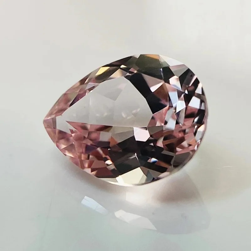 Lab Grown Sapphire Pear Shaped Sakura Pink VVS1 Charms for Jewelry DIY Ring Necklace Earrings Main Materials  AGL Certificate