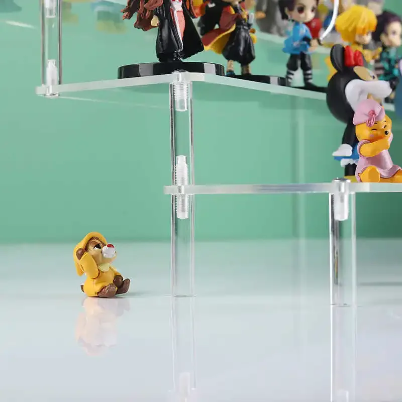 Stand Display Akrilik Bening untuk Anime Figure Cupcake Rak Organizer Dessert Holder Jewels Display Risers Perfume Model Stand