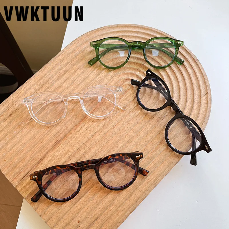 

VWKTUUN Round Glasses Frames Anti Blue Light Glasses Women Optical Eye glasses Men Blue Light Blocking Glasses Computer Glasses