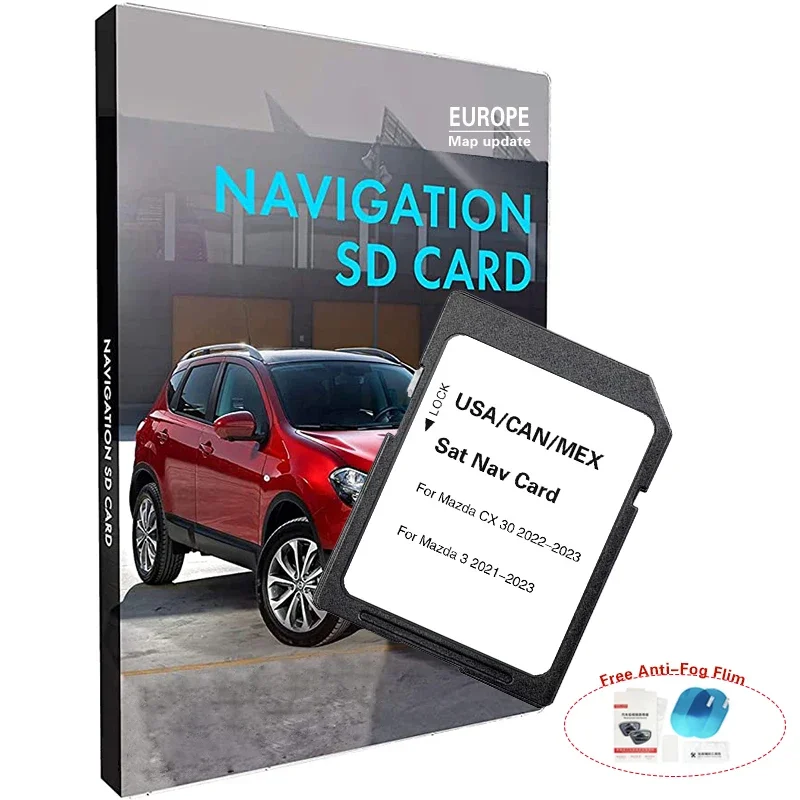 16GB North America for Mazda 3 CX-30 Vehicle SAT NAV Naviation SD Map Card GPS Software System Update Accessories