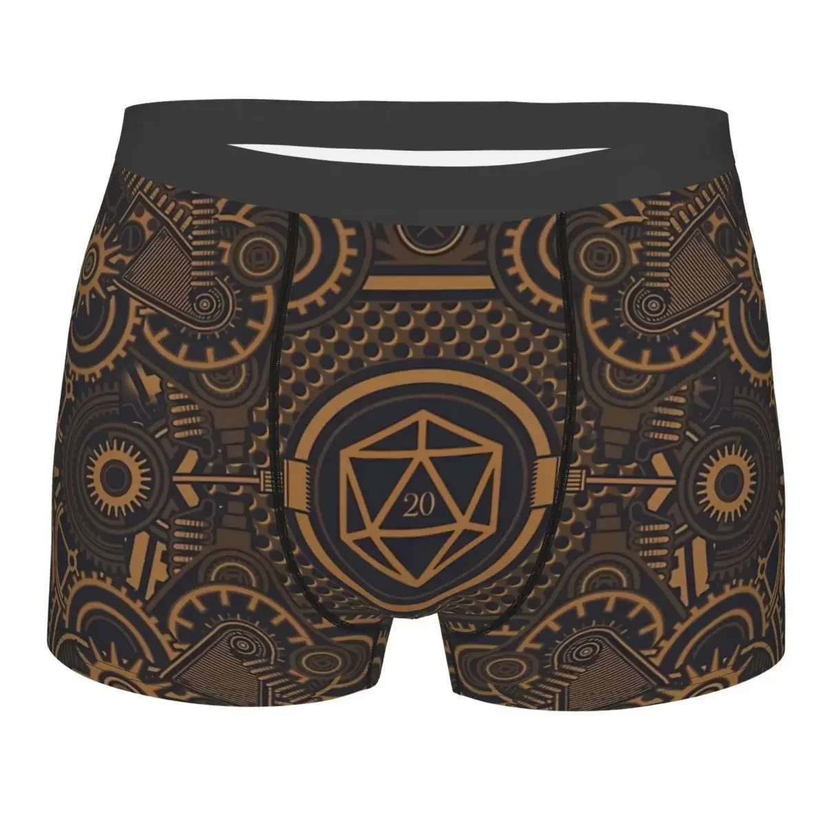 Polyhedral D20 Dice Critical Hit Steampunk Man's Boxer Briefs Underpants Highly Breathable High Quality Sexy Shorts Gift Idea