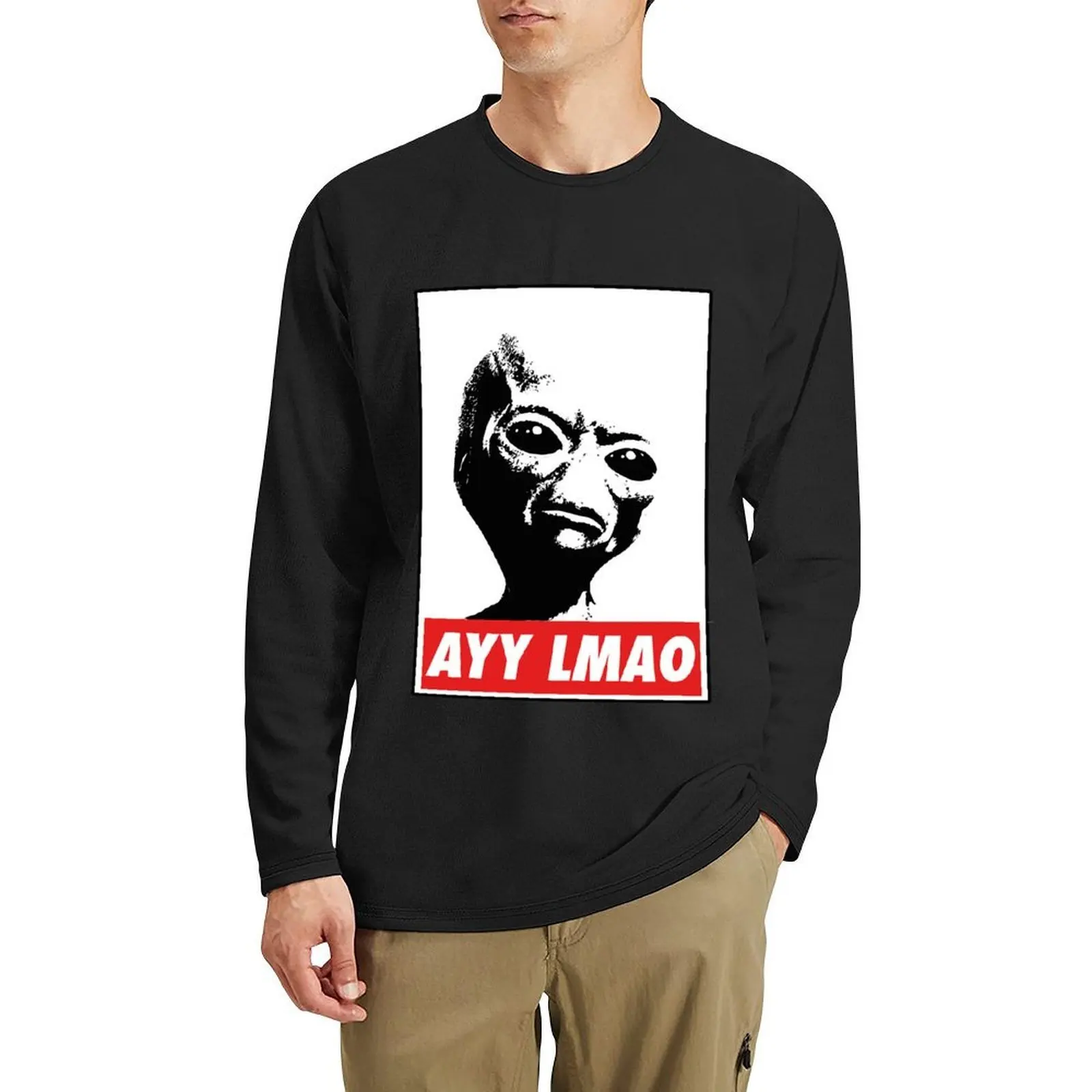 

AYY LMAO Long T-Shirt anime sweat shirt plus size t shirts quick-drying t-shirt mens t shirt graphic
