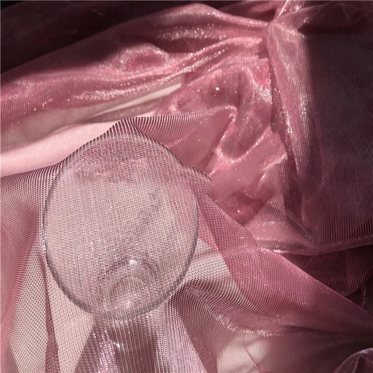 

Color Changing Lurex Mesh Net Fabric Shiny Iridescent Material For Evening Dress Stage Outfit Party Gown Decorative Sewing DIY