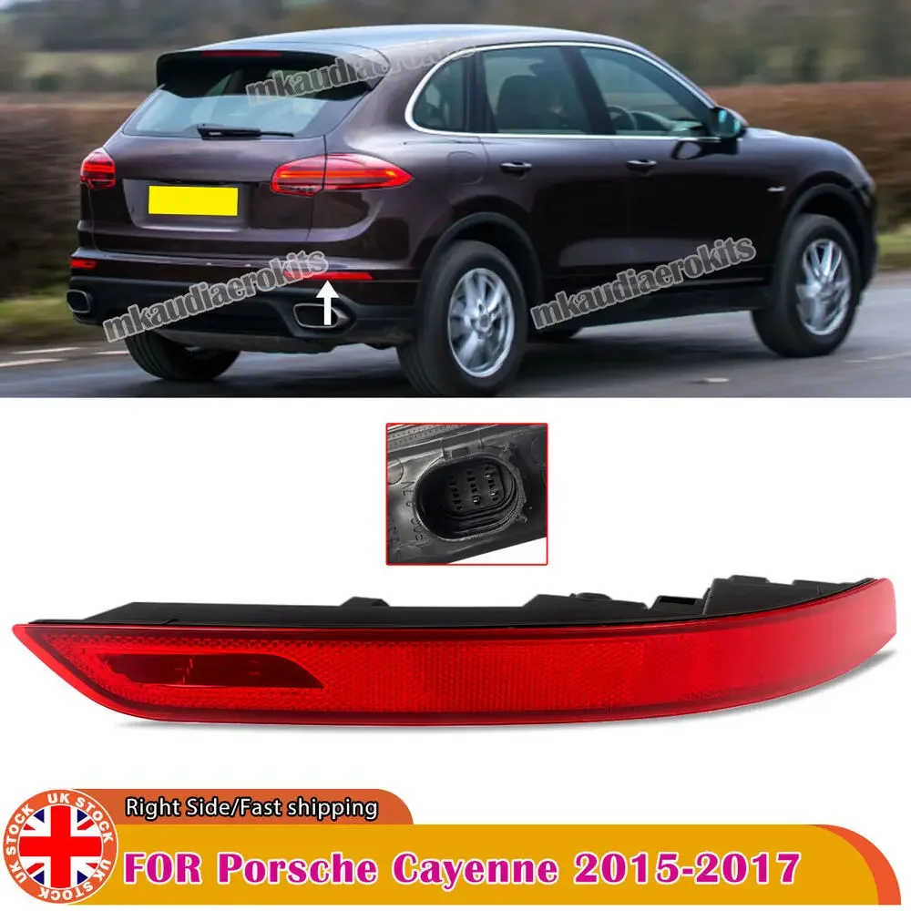 Rear Bumper Fog Light Lamp RH Side Reflector For Porsche Cayenne 15-17 Driver UK