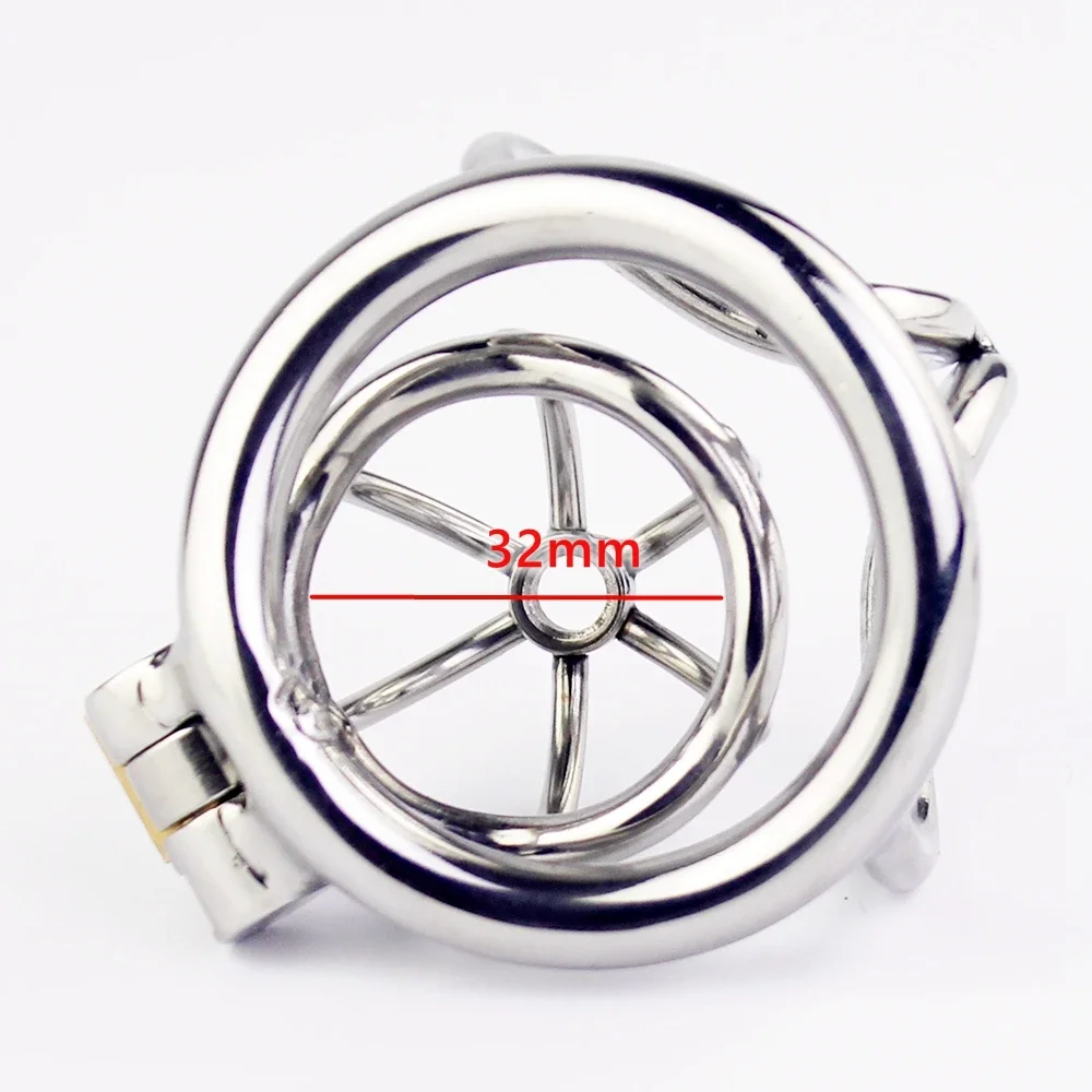 NEW Super Small Chastity Cage Stainless Steel Male Chastity Device With Scrotum Bondage Ring Cock Penis Lock Sex Toys For Men