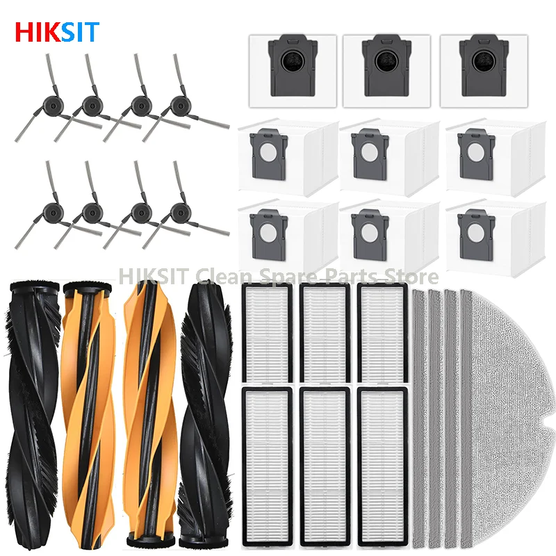 Accesorios para Dreame D20 Pro / D20 Pro Plus / RLD43SA / RLD43SD piezas cepillo principal Cepillo Lateral filtro Hepa paño de mopa bolsa de polvo