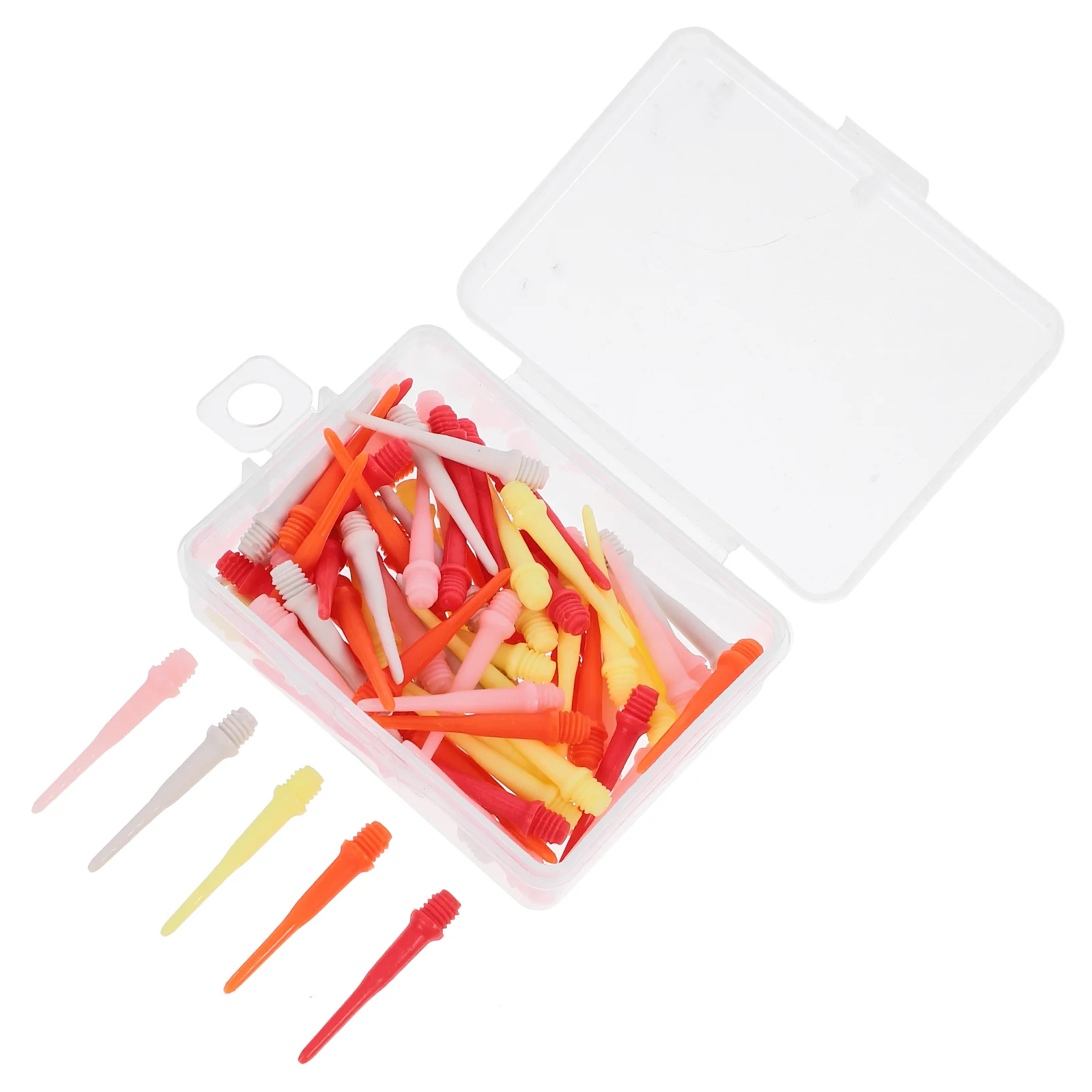 

80pcs Dart Points Plastic Tips for Electronic 2BA Screw Thread Dart Accessory (Mixed Color) Shafts