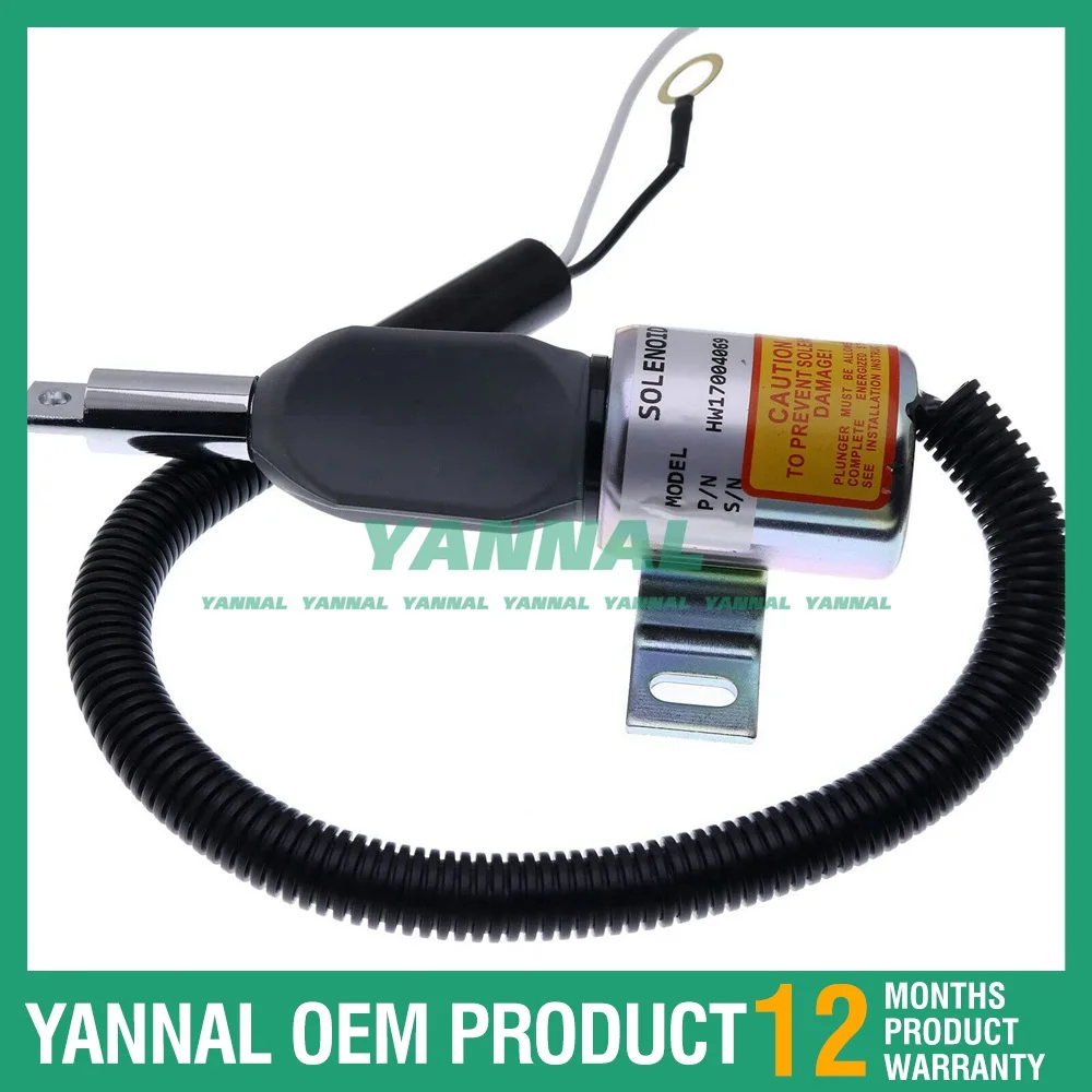 

Электромагнитный клапан отключения подачи топлива 12В 1700-4069 с длительным послепродажным обслуживанием, совместимый с Woodward 1753ES, для Takeuchi TL140