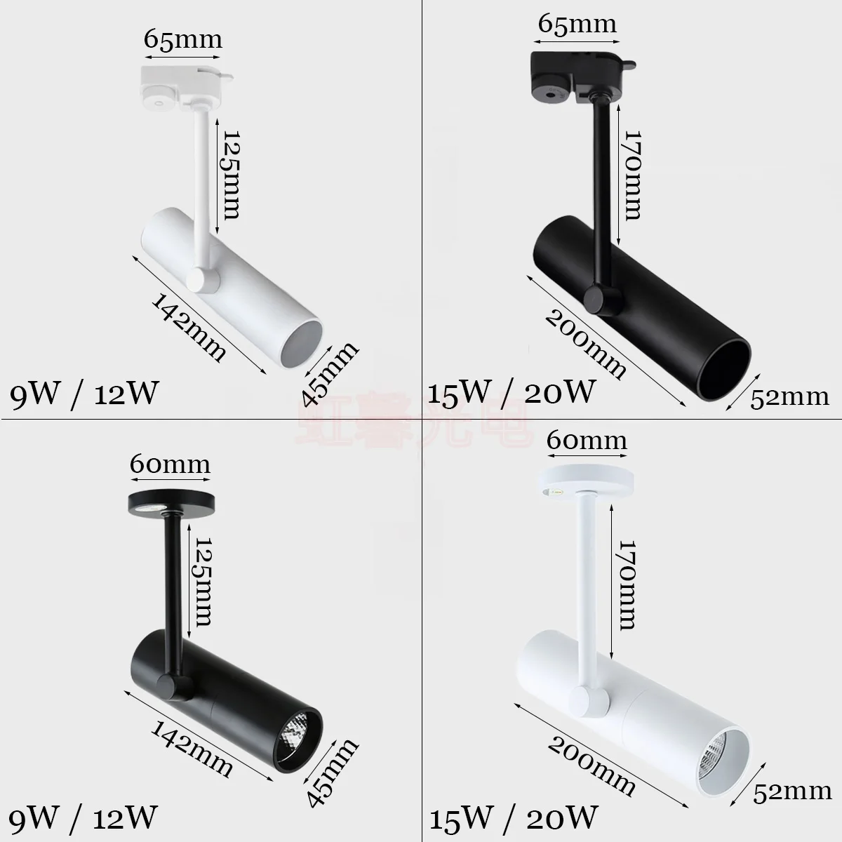 Imagem -02 - Espiga Montada Superfície Regulável da Dobra Conduziu Downlights 9w 12w 15 20w 360 ° Que Gerencie a Iluminação Interna dos Holofotes Ac85 Lighting 265v da Trilha a