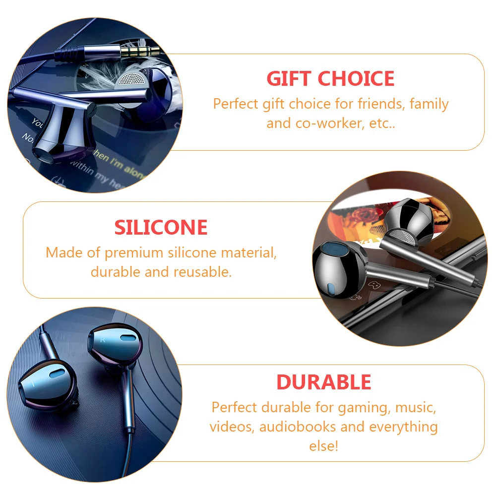 

1Pcs Heavy Bass Game Headset Black in-Ear Earphone 3.5mm Metal Plug Gaming Earbuds for Pc Mobile Music Multifunctional Control