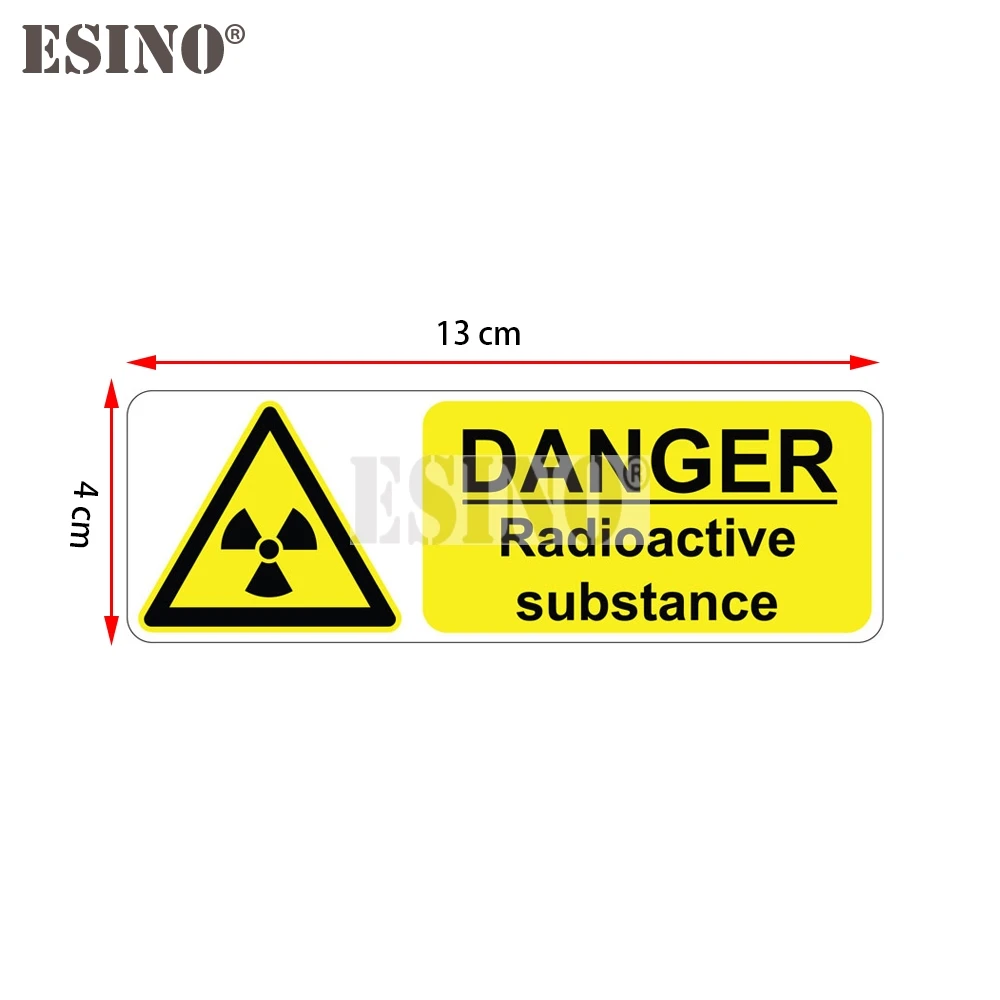 Car Styling Creative Warning Danger Radioactive Substance Cartoon PVC  Waterproof Car Body Sticker Pattern Vinyl