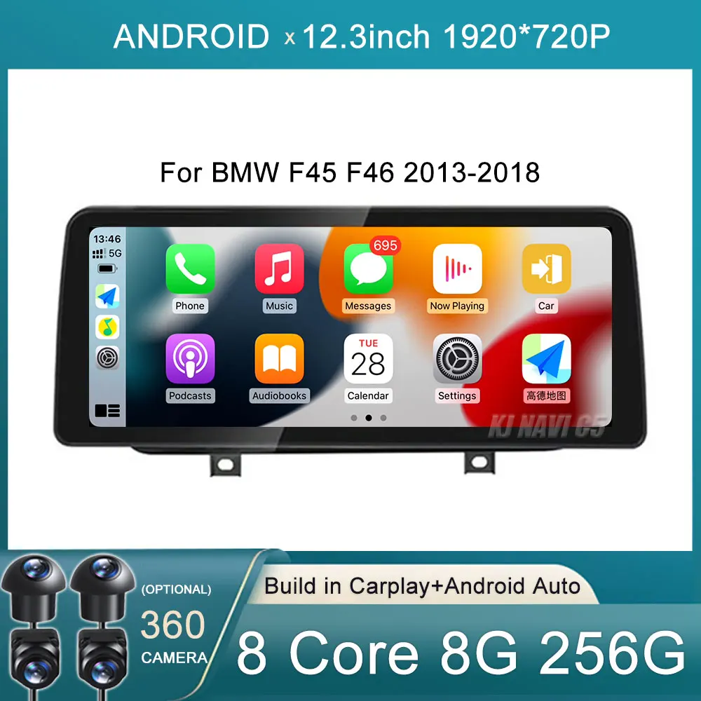 

Android 14 For BMW F45 F46 2013-2018 12.3 Inch DSP ID8 Car Carplay Touch Screen BT Monitors Multimedia Stereo Radio Player